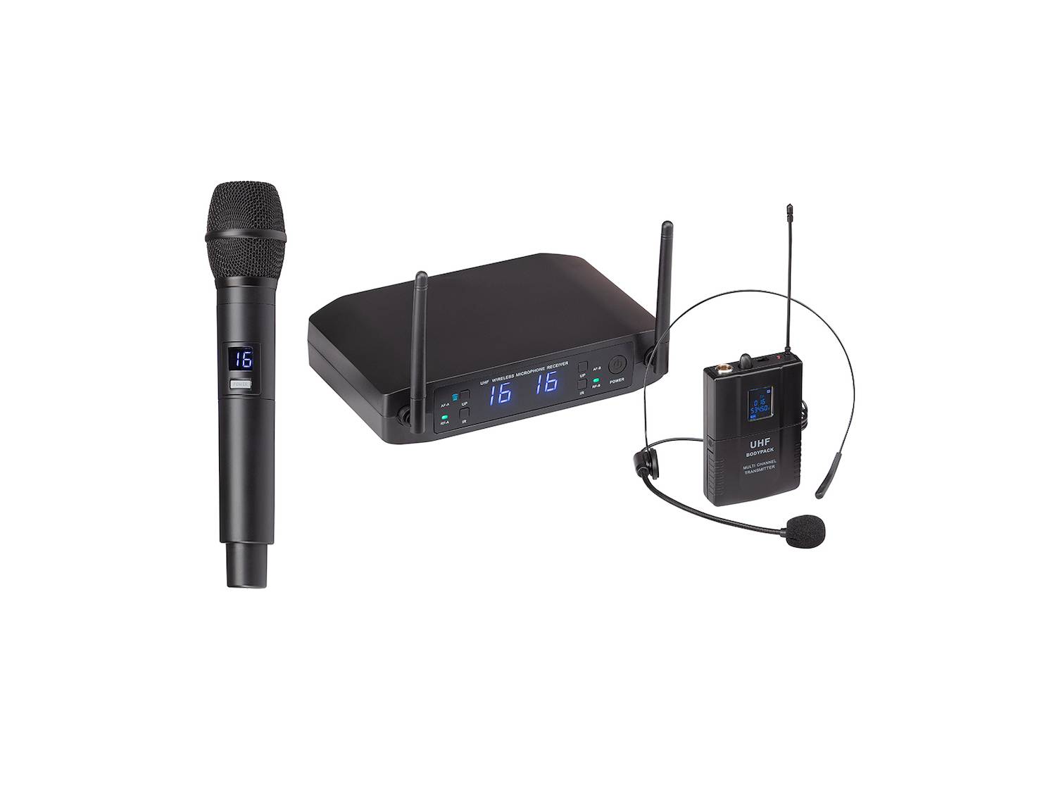 Soundsation WF-U216HP sistema 2 radiomicrofoni palmare e headset