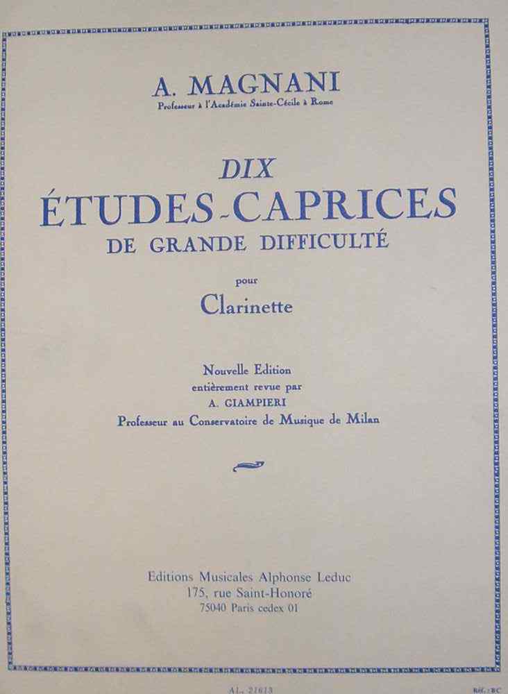 A. Magnani - Dix Etudes-Caprices (Edizioni Leduc)