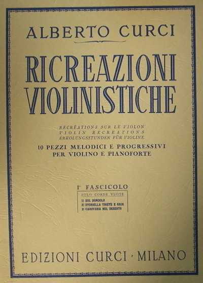 CURCI - Ricrezioni violinistiche fascicolo 1