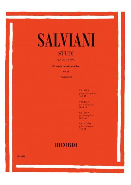 SALVIANI - Studi per saxofono Vol.2 - Clicca l'immagine per chiudere