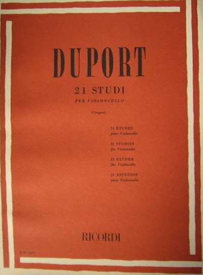DUPORT - 21 studi per violoncello DUPORT - 21 studi per violoncello