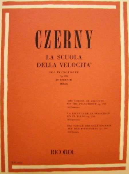 CZERNY - La scuola della velocita' sul pianoforte. Op 299