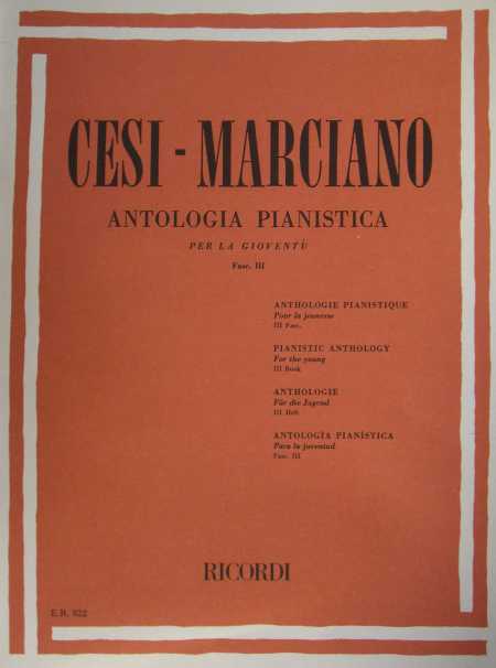 CESI-MARCIANO Antologia pianistica per la gioventù Fasciolo III CESI-MARCIANO Antologia pianistica per la gioventù Fasciolo III