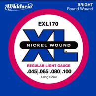 D'Addario EXL170 corde per basso - nickel wound (045-100)
