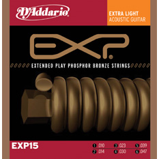 Daddario EXP15 corde per acustica Extra Light 010-047