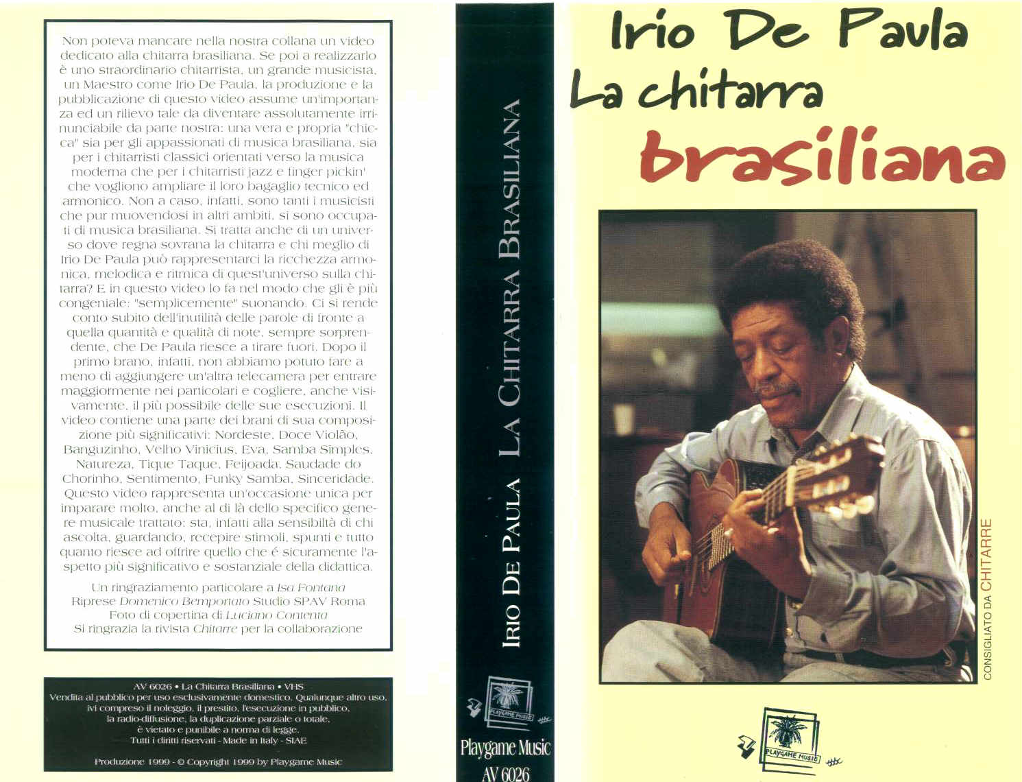 Irio De Paula - La chitarra brasiliana / videocassetta VHS