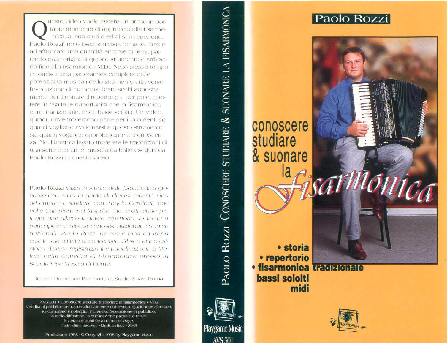 P. Rozzi - Conoscere, studiare e suonare la fisarmonica / VHS