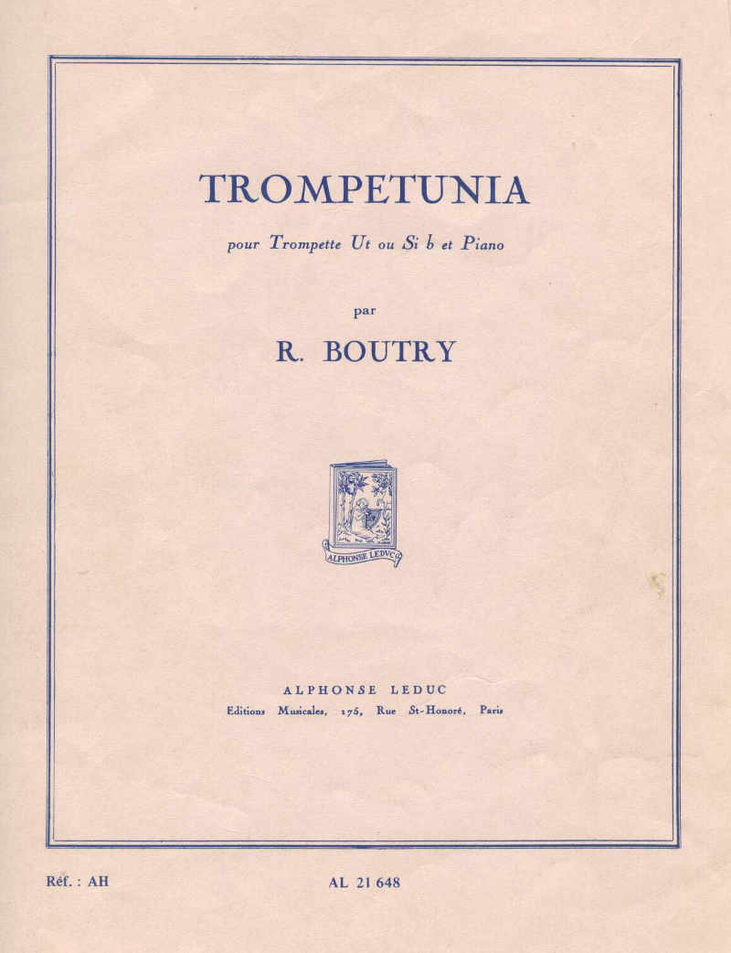 BOUTRY - Trompetunia per tromba e piano / USATO