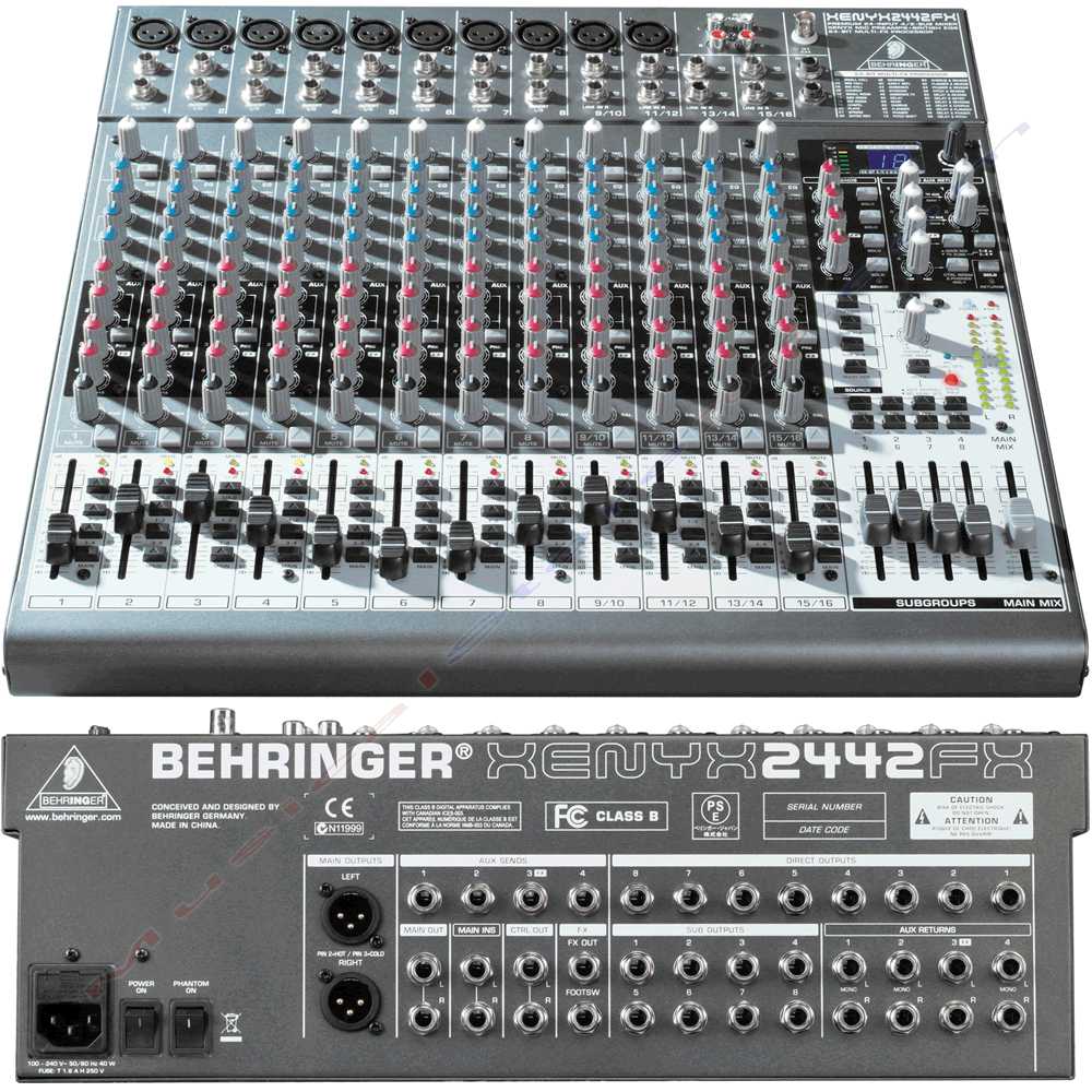 Behringer Xenyx 2442FX Mixer - Clicca l'immagine per chiudere
