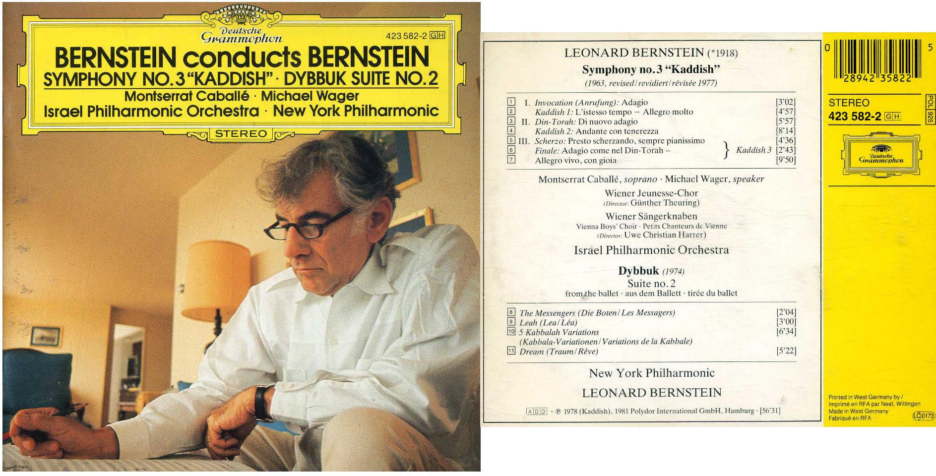 BERNSTEIN - Symphony no.3 Kaddish / Dybbuk Suite no. 2