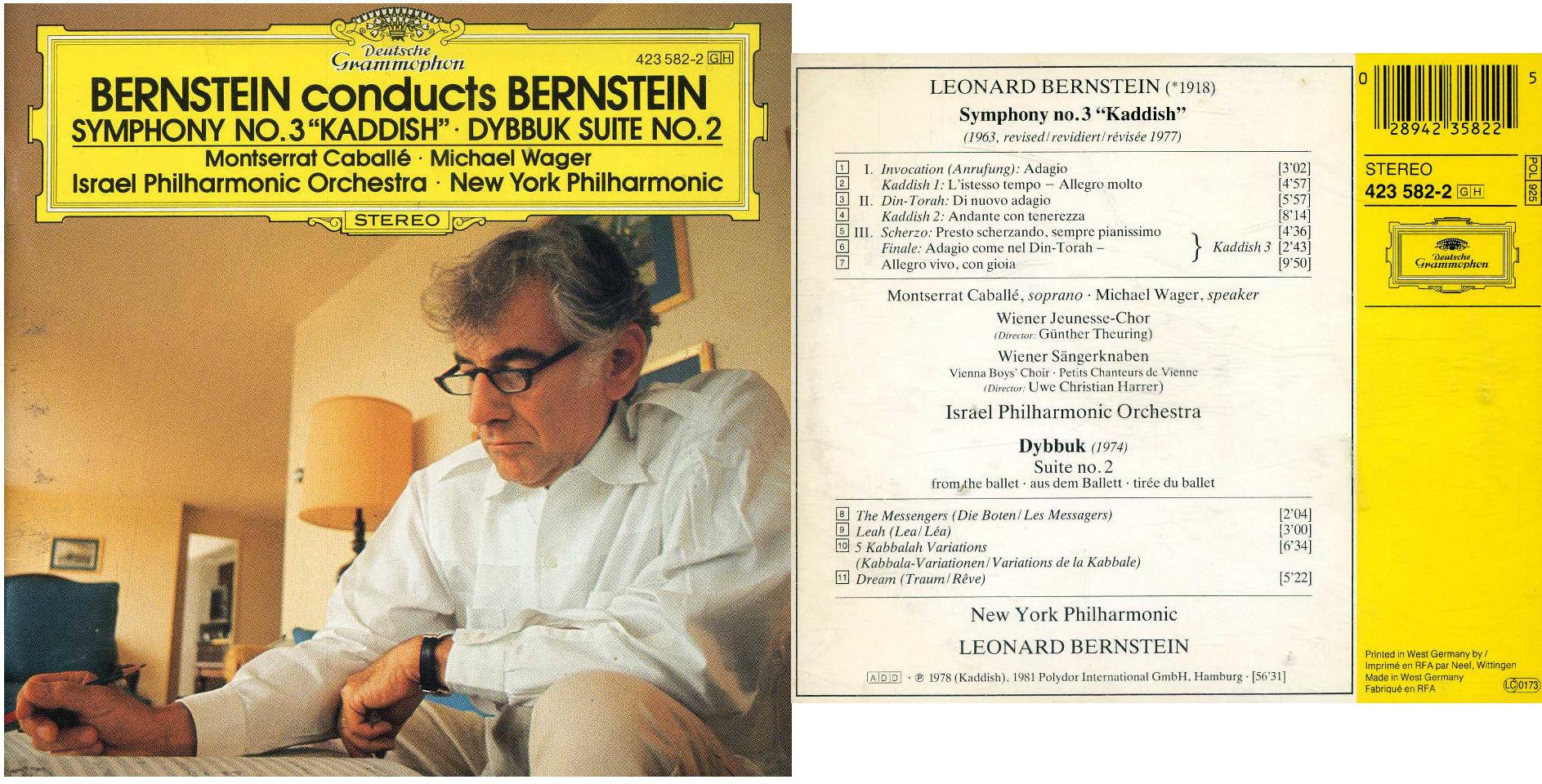 BERNSTEIN - Symphony no.3 Kaddish / Dybbuk Suite no. 2 BERNSTEIN - Symphony no.3 Kaddish / Dybbuk Suite no. 2