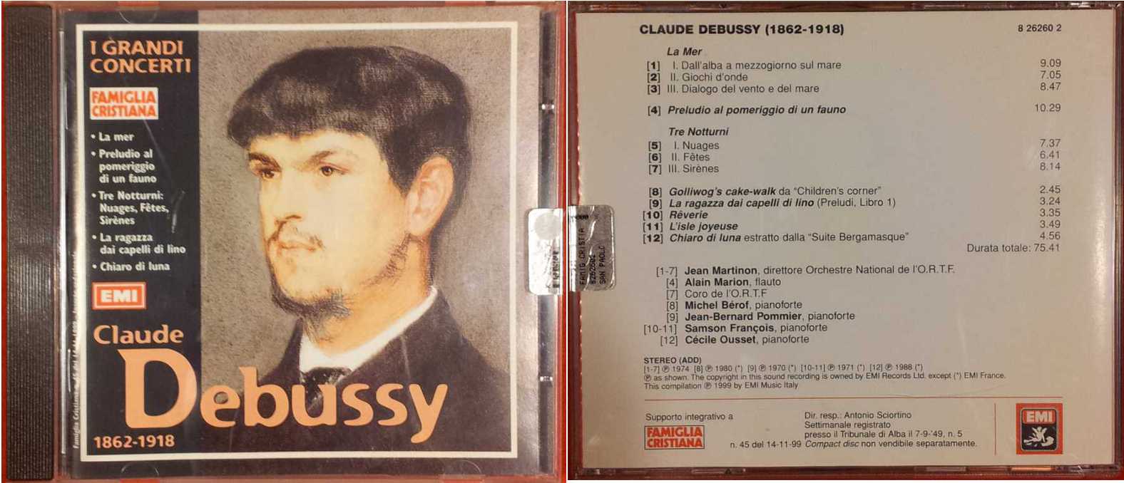 CLAUDE DEBUSSY - I Grandi Concerti USATO MOLTO BUONO