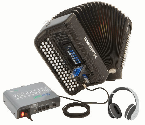 Musictech Fisarmonica a Bottoni Digital Box Sistema Francese