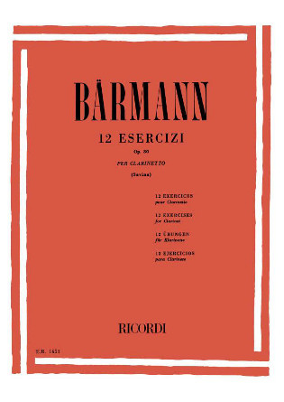 BAERMANN - 12 Esercizi per Clarinetto op.30