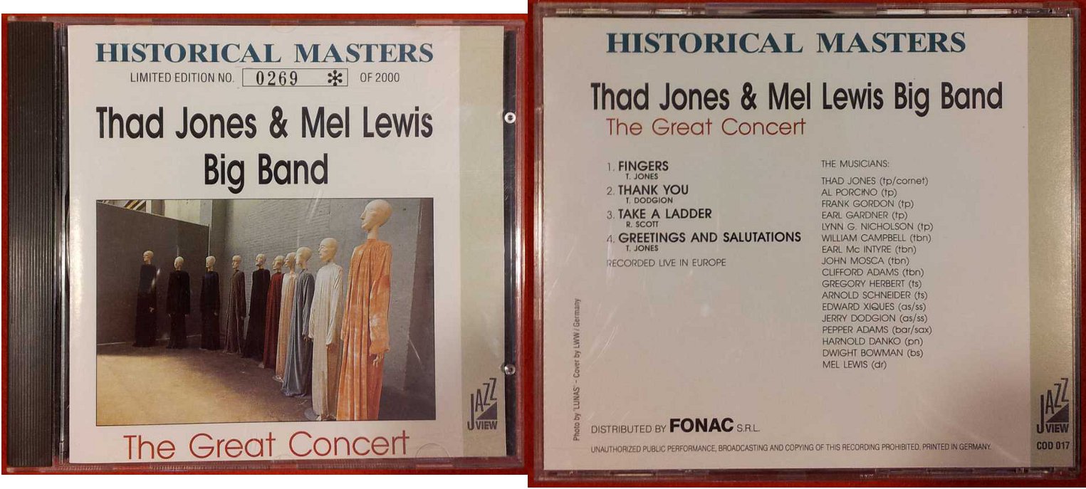 JONES & LEWIS - The Great Concert USATO MOLTO BUONO