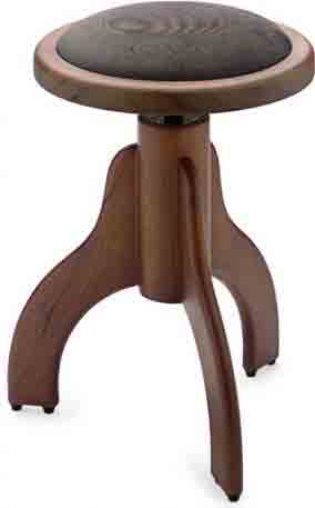 Sgabello in Velluto Marrone Colore Noce Satinato Sgabello in Velluto Marrone Colore Noce Satinato